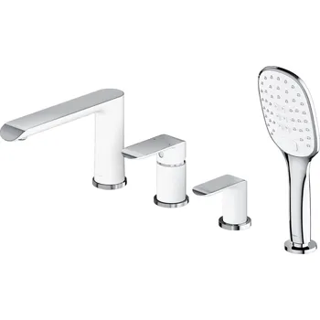 Vodovodní baterie Omnires Sacramento vanová baterie na vanu chrom-bílá SC2332CRB