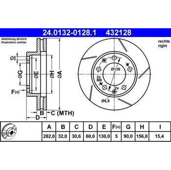 Brzdový kotouč Brzdový kotouč ATE 24.0132-0128.1
