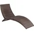 Zahradní lehátko Skládací opalovací lehátko s poduškou polyratan 162 x 64 x 86 cm, hnědé
