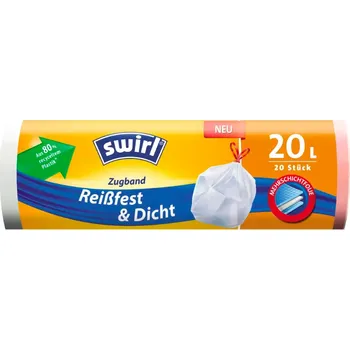 Toaletní papír Swirl Zatahovací pytle na odpadky s držadlem 20 x 20 L