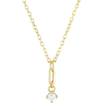 Řetízek Olivie Stříbrný minimalistický náhrdelník GOLD 8649 Ag 925; ≤1,3 g.