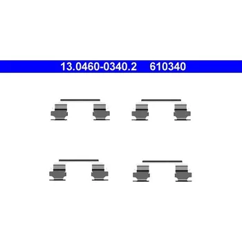 Brzdový systém Sada příslušenství, obložení kotoučové brzdy ATE 13.0460-0340.2