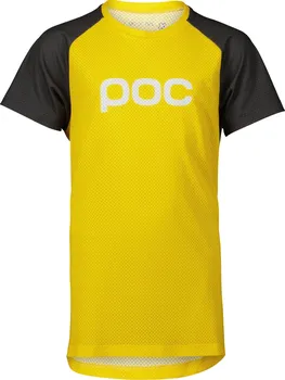 cyklistický dres POC Y's Essential MTB Tee Aventurine Yellow/Sylvanite Grey
