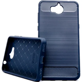 Pouzdro na mobilní telefon Pouzdro CARBON LUX Huawei Y6 2017 Modré