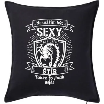 Polštář Nesnáším být sexy - Štír - Polštář 50x50 - 50x50 - Včetně výplně ( Černá )