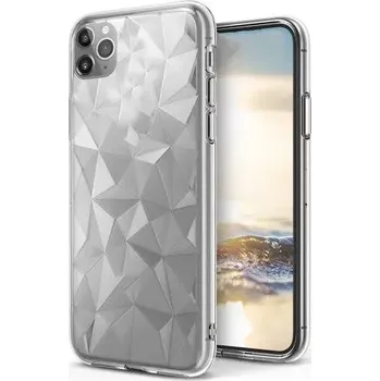 Pouzdro na mobilní telefon Silikonové pouzdro s 3D texturou Forcell Prism na Apple iPhone 11 Pro Max - Čiré