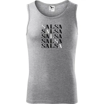 Pánská móda Salsa nápis - Tílko pánské Core - S ( Tmavě šedý melír )