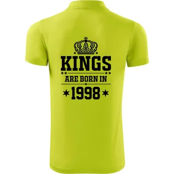Pánská košile Kings are born in 1998 - Polokošile Victory sportovní (dresovina) - M ( Limetková )