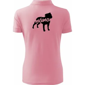 Stafordširský bullteriér máma obrys - Polokošile dámská Pique Polo - M ( Růžová )