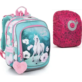 Školní batoh Školní batoh s pláštěnkou TOPGAL ENDY 22053 s jednorožcem