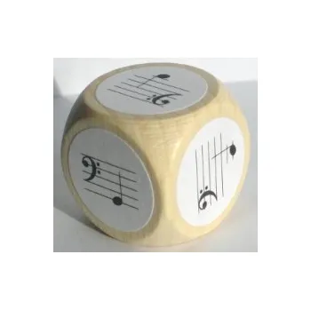 Hudební nástroj pro děti noten-spiel.de Kostka s notami v basovém klíči C až G.