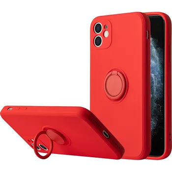 Pouzdro na mobilní telefon Vennus Silicone Ring iPhone 13 Pro Červené