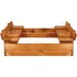 Pískoviště Springos Dřevěné pískoviště PS98S 98 x 94 cm + podložka teak