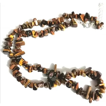 Náhrdelník Tygří oko náhrdelník sekaný, krátký cca 43 cm