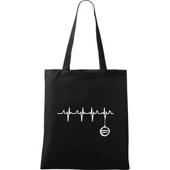 EKG Vánoční ozdoba - Taška bavlněná - 42 x 38 cm ( Černá )