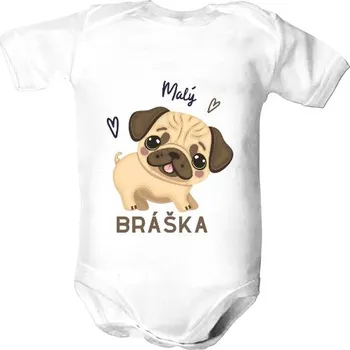 Dětské body s potiskem Malý bráška - Mops dětské