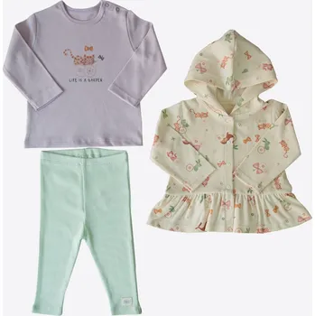 Kojenecká souprava kitikate 3DÍLNÝ SET - FIONA_S20973 Velikost: 6 - 9 MĚSÍCŮ