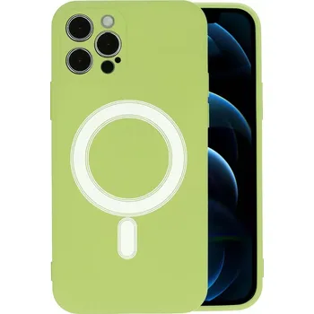 Pouzdro na mobilní telefon Pouzdro 1Mcz MagSilicone TPU ochranné s MagSafe Apple iPhone 12 Pro - Zelené