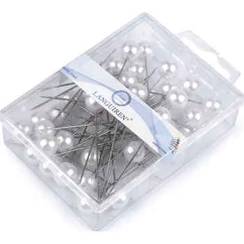 Languiren Kers Pins dekorační špendlíky s hlavičkou 60 mm perleťové 40 ks