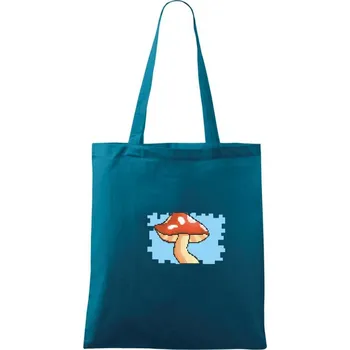 Gamer - stará hra - houba - Taška bavlněná - 42 x 38 cm ( Petrolejová )