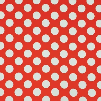 Kostýmovka N6806 oranžová, bílé puntíky, š.150