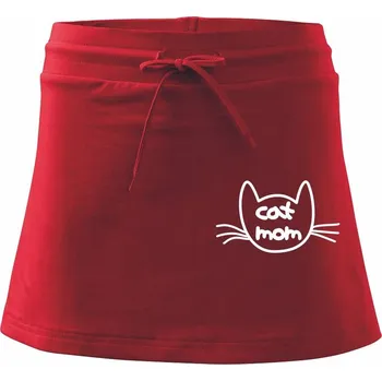 Dámská sukně Cat dad / mom - Sportovní sukně - two in one - XS ( Červená )