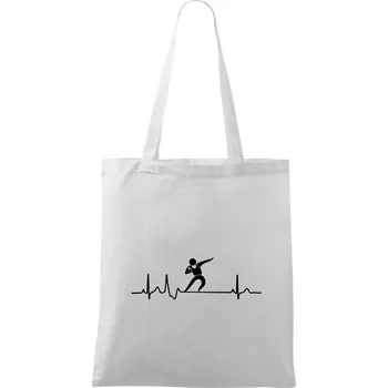 EKG vrh koulí - Taška bavlněná - 42 x 38 cm ( Bílá )
