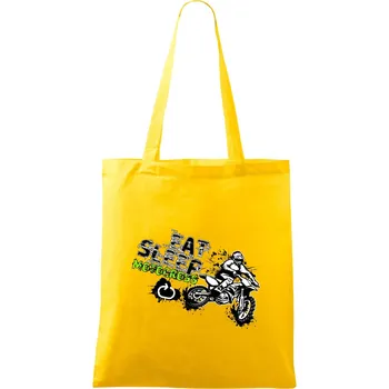 Nákupní taška Eat Sleep Motocross - Taška bavlněná - 42 x 38 cm ( Žlutá )