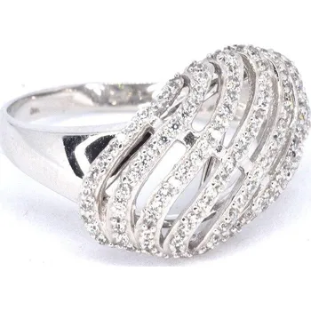 Prsten sZlato.cz 3383 Zlatý dámský prsten z bílého zlata Velikost: 57, Váha: 4.37 g