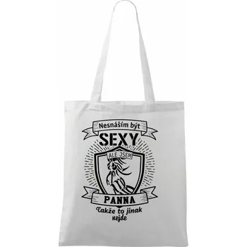 Nesnáším být sexy - Panna - Taška bavlněná - 42 x 38 cm ( Bílá )