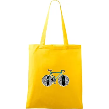 Narozeniny 60 let na kole - Taška bavlněná - 42 x 38 cm ( Žlutá )