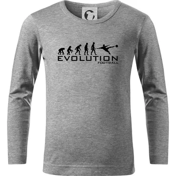 Chlapecké tričko Evolution Football - Triko dětské Long Sleeve - 146 cm/10 let ( Tmavě šedý melír )