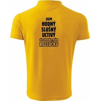 Pánská košile Jsem hodný, slušný, uctivý, rozlučka - Polokošile pánská Pique Polo 203 - 4XL ( Žlutá )