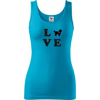 Dámské tričko Shih Tzu love - Dámské tílko - XS ( Světlý tyrkys )