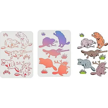 Šablona, BOBŘI 1, cca 29 x 27 cm, 2 archy/bal.