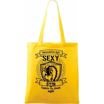 Nesnáším být sexy - Štír - Taška bavlněná - 42 x 38 cm ( Žlutá )