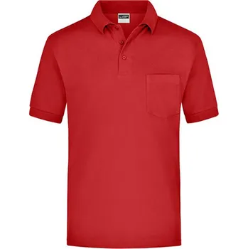 Pánská móda James&amp;Nicholson Pánská polokošile JN026 Red XL