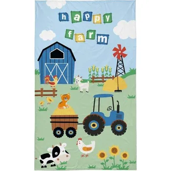 DETEXPOL Dětský ručník Farma modrá Bavlna Froté, 50x30 cm