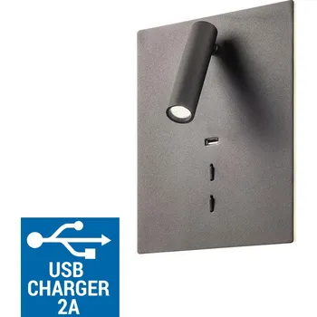 Nástěnné svítidlo Světla a lustry REDO GROUP Černé nástěnné světlo nad postel Redo ZEN/LED 16+3W/3000K