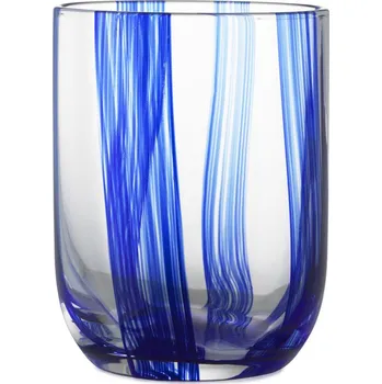 Sklenice Normann Copenhagen, Skleněný pohár Stripe 390 ml sytě modrý - Formadore