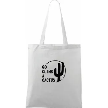 Go climb a cactus - Taška bavlněná - 42 x 38 cm ( Bílá )