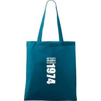 Limited edition 1974 pruh - Taška bavlněná - 42 x 38 cm ( Petrolejová )