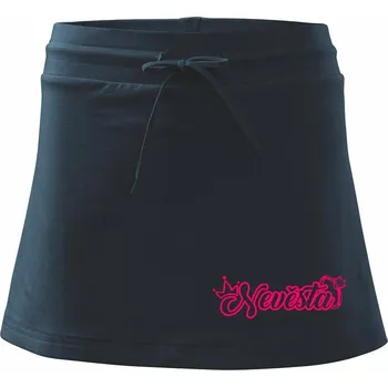 Dámská sukně Nevěsta s prstenem - Sportovní sukně - two in one - XL ( Námořní modrá (velmi tmavá - téměř černá) )