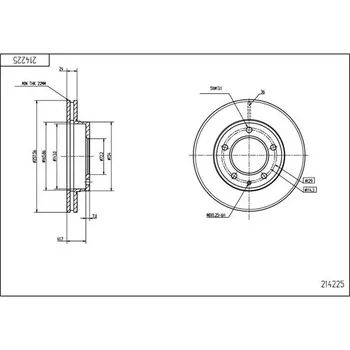 Brzdový kotouč Brzdový kotouč HART 214 225