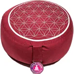 Milujeme Kameny Meditační polštář - Květ života - vínový 390736