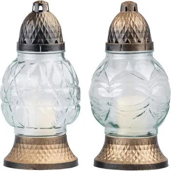 Svíčka Hřbitovní sklo 25cm vklad 80g 24h. v mixu skel 479 gram