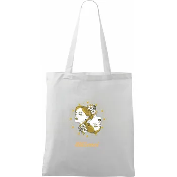 Znamení ženy - Blíženci CZ (Pecka design) - Taška bavlněná - 42 x 38 cm ( Bílá )