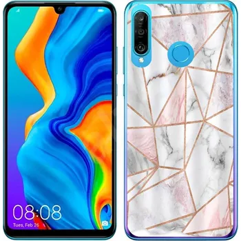Pouzdro na tablet VSECHNONAMOBIL 17726 MY ART Ochranný obal Huawei P30 Lite PINK MARBLE (143)