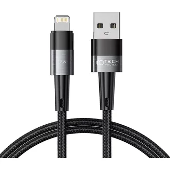 Datový kabel Kabel Tech-Protect UltraBoost YJ-0008 USB-A / Lightning 12W/2,4A 1m černý/šedý