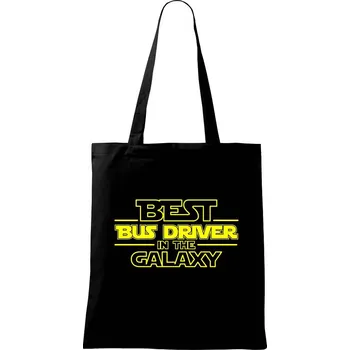 Nákupní taška Best bus driver in galaxy - Taška bavlněná - 42 x 38 cm ( Černá )